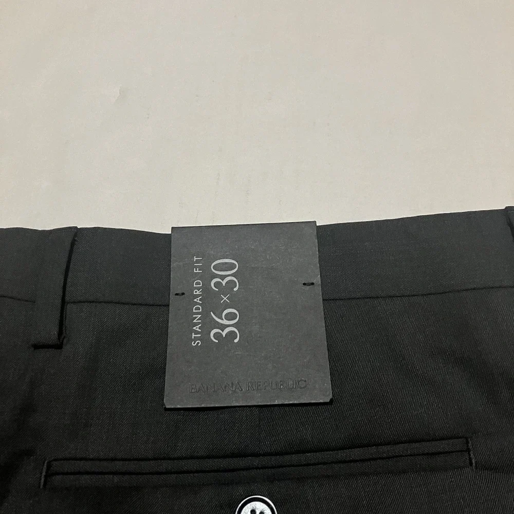 $170 Banana Republic x Marzotto Super 120's Wool Standard Fit Gray 36 X‎ 30